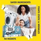 Molly's Suds Fabric Softener Dryer Sheets for Sensitive Skin | Plant-Based Static Reducer, Plastic-Free Packaging | Bundle of 2, Unscented (240 Sheets Total)