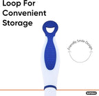 Superio Rubber Squeegee Blue 10", Streak Free All Purpose Window Squeegee, Comfort Grip Handle and Hanging Hook.