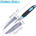 Garden Shovel Garden Hand Trowel, Heavy Duty Gardening Hand Tools with Ergonomic Handle, Rust Resistant Small Garden Spade for Diligent Farmer Soil Excavation, Planting and Transplanting (Blue)