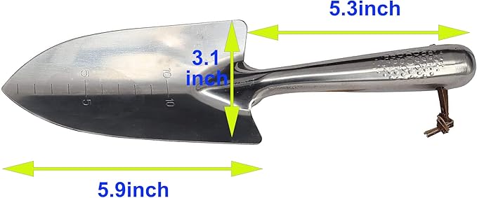 Prudance Creative Calibration Gardening Yard Stainless Steel Trowel Shovel Spade 11"