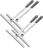 Window Squeegee, 2 Pack Shower Squeegee for Glass Doors Bathroom Mirror Windows Cars and Tile Walls, Silicone Plastic Squiggy Cleaner Tool 12 inch（4 Pack