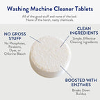 THE CLEAN PEOPLE Washing Machine Cleaner - Washer Machine Cleaner Tablets for Removing Odor, Grime & Scale Buildup - Front Load and Top Load Laundry Machine Cleaner - 10 Count