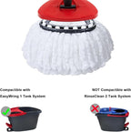 6 Pack Mop Replacement Heads for O-Ceda EasyWrin Spin Mop, Microfiber Spin Mop Refills, Easy Cleaning Mop Head Replacement White