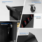 5 -Tier Heavy Duty Rolling Tool Cart on Wheels with 2 Lockable Drawers, Pegboard & Locking Wheels, 400Lbs Capacity Mobile Garage Storage Organizer for Mechanics, Workshop