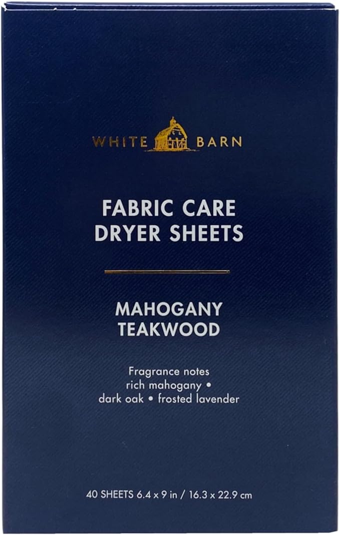 Bath & Body Works Mahogany Teakwood Fabric Care Dryer Sheets - 2 Boxes (80 Sheets Total) - with a Natural Oats Sample Soap