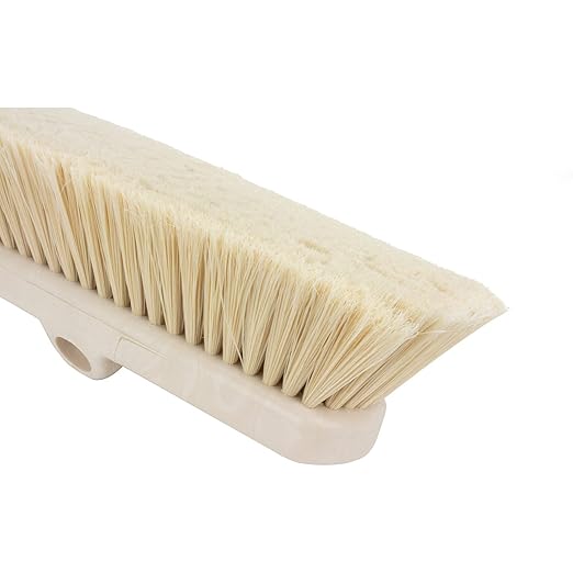 SPARTA 41278EC25 Flo-Thru Plastic Wall Scrub Brush, Equipment Brush With Soft Nylex Bristles For Industrial Kitchens, Hospitals, Commercial Cleaning, 4 Inches, Tan
