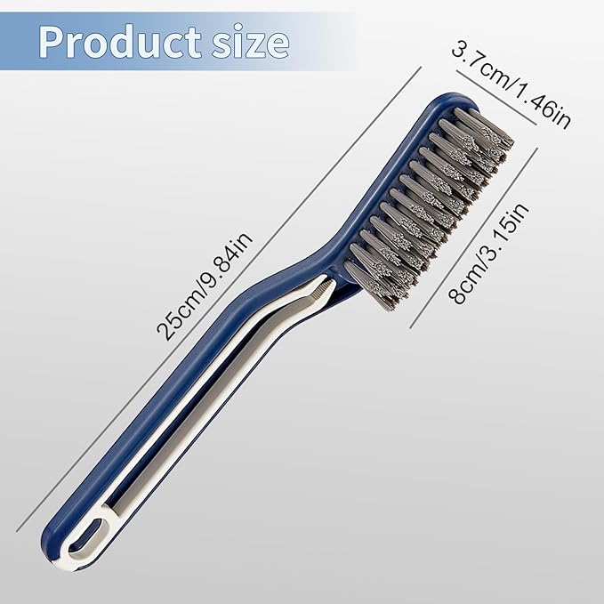 Crevice Cleaning Brush,Spring Cleaning 0rganization Multifunctional Grout Cleaning Supplies, Cleaning Tools for Household, Kitchen, Bathroom, Window, Vehicle, Faucets, Toilet (Blue)