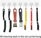 7 Pcs Multi-Purpose Crevice Cleaning Brush Tool for Stubborn Kitchen Grease Stains, Bathroom Crevices, Window Gutters, Tiles and Faucets