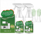 Multi-Purpose Enzyme Foam Cleaner, Kitchen Cleaner Stain Remover Spray, Multipurpose Kitchen Appliance Cleaner for Appliance/Hold/Oven/Stove/Sink Range Hood (2pcs)