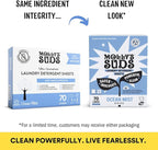 Molly’s Suds Laundry Detergent Sheets | Gentle on Sensitive Skin, Powerful Bio-Based Enzymes, Stain-Fighting | Liquidless & Plastic-Free Packaging | 120 Loads (Ocean Mist)