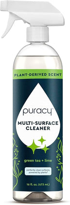 Puracy Multi-Surface Cleaner Spray - Plant-Powered All Purpose Cleaner - Surface Cleaner Solution As Seen on TikTok (Green Tea & Lime, 16 fl oz, 1 Pack)