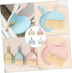 4 Sets Mini Dust Brush and Dustpan Multi Function Handheld Cleaning Accessory for Quick Cleanup Desks Countertops and Pet Areas Compact Broom and Dustpan