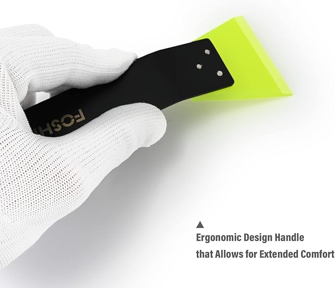 FOSHIO 2 Pack Small Squeegee for Vinyl, Stainless Steel Handle Mini Squeegee for Mirror Shower Glass Door Window Cleaning, Car Light, Bumper Vinyl Wrap Window Tint Kit