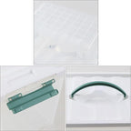 6-Pack Clear Storage Latch Bins, 14 L Plastic Storage Boxes with Lid