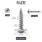 #8 Screws Assortment Set 210Pcs 410 Stainless Steel Standard Thread Truss Head Fast Self Tapping Wood Screw by SG TZH