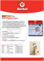 Red Devil 1215 4" x 4" ONETIME Wall Repair Patch, 5 Pack