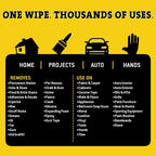 Tub O' Towels Heavy Duty, 10" x 12", Multi-Surface Cleaning Wipes, 90-Count Canister & Refill Pack, White