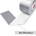 Duct Tape 3 inch, Industrial Grade Silver (Gray) Tape 3 inches x 55 Yards (164 ft), 9 Mil Heavy-Duty, Waterproof, UV Resistant for Crafts & Home Improvement