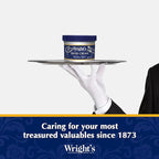 Wright's Silver Cleaner and Polish Cream, 8 Ounce, Gently Clean and Remove Tarnish for Jewelry, Pewter, and Sliver Without Scratching, Ammonia Free