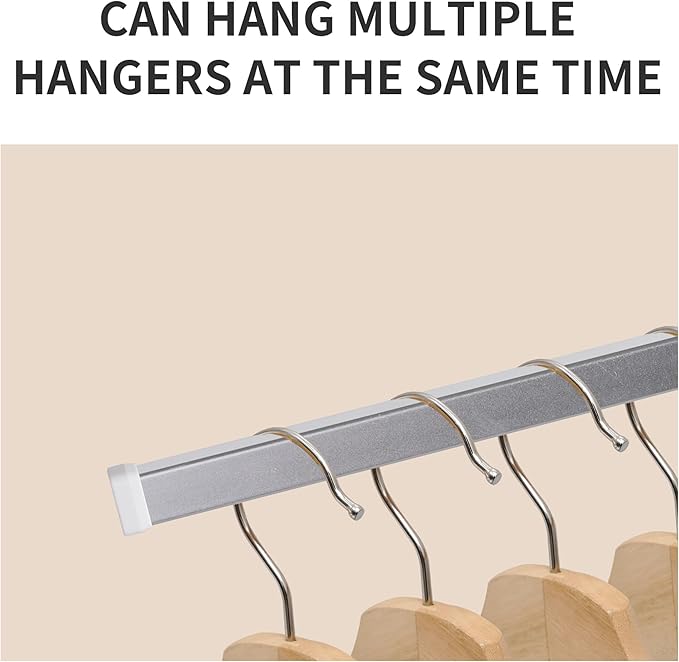 LEQ Wall Mounted Clothes Drying Rack, Garment Rack Foldable Space Saving Laundry Drying Rack with 7 Hanging Rods,Drying Rack Clothing for Laundry Balcony Bedroom Household Aluminium