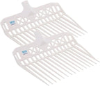 Pro Manure Fork Head Without Handle - Ultra Strong and Stable - Teeth Length: 7 3/4'' - Premium Pitchfork Replacement Head - White (2 Units)