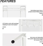 HDANI Storage Shelves,5-Tier Metal Storage Rack with Shelf,Shelf Organizer,Garage Standing Shelving Unit for Laundry,Bathroom,Kitchen,Pantry, Closet,23.6''W X 13.8''D X 63''H,White