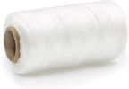 White Mason Line String – 393ft, 1.3mm Thick Twisted Polypropylene – Durable Construction Twine for Laying Bricks, Blocks, Fences in Gardening, DIY & Landscaping Projects