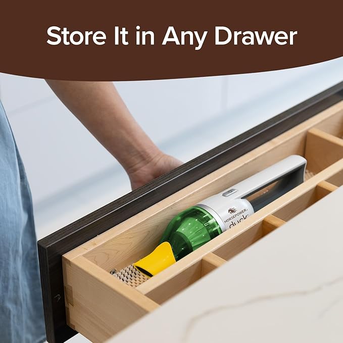 Duck Compact Cordless Vacuum by Horsepower, Ultra-Powerful, Strong Suction, AS-SEEN-ON-TV, Easy To Store, Rechargeable. Home, Auto, Pet Hair, Fits In Tiny Crevices, Includes Hose, Crevice Tool & Brush