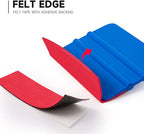 FOSHIO Micro Fiber Felt for Squeegee Edge Wrapping 2 Meters Length - Red Felt to Cover The Edges of Hard Card Squeegees