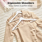 Edergoo Wooden Hangers 30 Pack, Smooth Wood Hangers with 360° Swivel Hook & Notches, Slim Coat Hanger Wooden for Closet, White