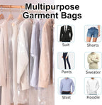 BEISHIDA 60PCS 35.5 Inch Plastic Garment Bag-Plastic Clear Dry Cleaner Laundry Bags for Clothes Cover Hanging Clothes Storage for Coat Suit Shirt Jacket Skirt