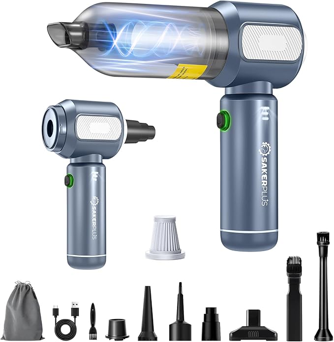 Mini Vacuum Cleaner, Cordless Car Vacuum, 17500PA High Suction, 3 in 1 Handheld Vacuum, Vacuuming, Blowing, Inflating, Deflation, Portable Vaccum with HEPA Filter for Cars,Desktop,Home SW106