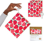 Papaya Reusable Paper Towels 2-Pack - 2 Sheets + 1 Hooks, Quick Drying, No Odor, 1 Sheet Replaces 17 Rolls, Washable Kitchen Cloth, Sustainable Dish Sponge, Eco Friendly Gift