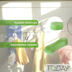 Today - Stiff Hand Brush for Carpet, Artificial Grass and Textile Surfaces – Durable Plastic Bristles Scrubbing Brush – Made in Italy – Ideal for Rugs, Stairs and Hard Floors