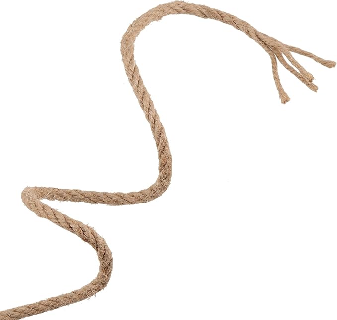 LEXININ 6mm Thick Jute Rope, 328 Feet Twisted Jute Twine, 6mmx100m Hemp Rope String for Crafts