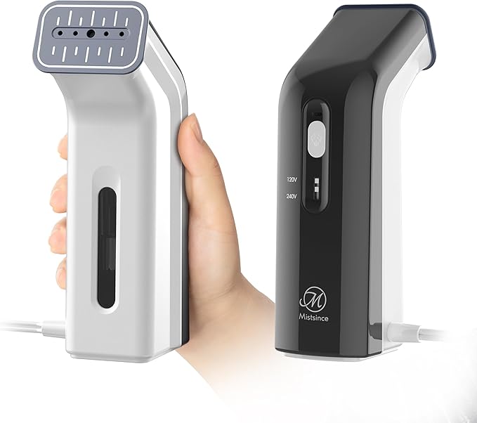 Travel Steamer for Clothes,100V-240V for Globle Traveling,Book-size Integrated design,Steamer ＆ Iron 2 In 1 for Clothes Portable mini, Clothes Steamer handheld for Home,Office(Panda color)