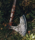 40”Two Handed Large Berserker Axe - Large Norse Axe - Scandinavian Style Viking Axe - Functional Viking Axe with Protective Sheath