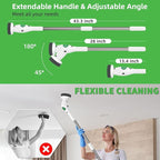 Electric Spin Scrubber, 9 in 1 Cordless Cleaning Brush with Type C USB Port, Charger, 3 Adjustable Speed, LED Display, Electric Scrubber for Cleaning Bathroom Tub Tile Floor
