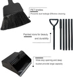 Broom with Dustpan Combo Set Outdoor Upright Dustpan and Broom Set with Long Handle Angle Broom and Dustpan Set for Garage Patio Courtyad Lobby Lawn Home Kitchen Ofiice