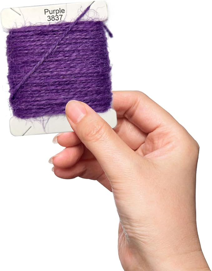 Jute Twine 15m Long Twine String for Crafts Gift Wrapping Packing Gardening Crochet Knitting Macrame Decor (Purple)