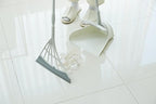 Broombi and Dustpan Set - All-Surface Silicone Broom & Squeegee for Indoor Cleaning - Sweeps Glass, Dust, Removes Pet Hair, Liquids - Smooth Floors, Rugs, Windows - One-Click Smart Dustpan (Grey)