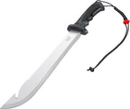 Cat Straight Machete with Saw, 19 Inch, Shoulder Strap Sheath, Stainless Steel Blade Knife with Ergonomic Comfort Tool Handle, Cut, Chop, Clear Brush, Garden, Outdoors - 980692ECT