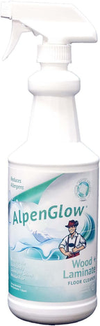 AlpenGlow Hypoallergenic Wood & Laminate Floor Cleaner, Ready To Use Spray, 1 Quart (3-Pack)