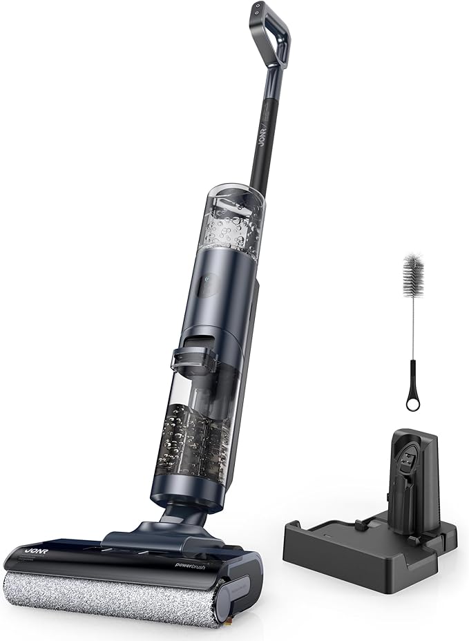 JONR ED12 PRO Wet Dry Vacuum Cleaner,Vacuum Mop All in One, Three Sided Cleaning,Hot Water Self-Cleaning,Hot Air Drying,Tangle-Free,Smart Hard Floor Cleaner Machine with Powerful Suction