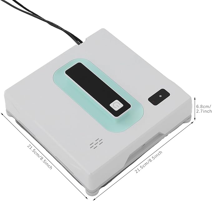 Automatic Window Cleaner 2500Pa Suction Window Cleaner Robot with Dual Spray Design and Remote Control 3 Path Modes Window Cleaning Machine for Windows, Tiles 322.92-538.2ft²Cleaning Area (White)