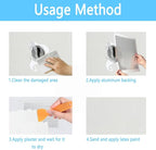 4 Pack 12x12 Inch Drywall Repair Patch Kit,Heavy Duty Self-Adhesive Mesh Dry Wall Patch Kits for Large Holes in Wall and Ceiling Repair (12 * 12in-4 Pack)