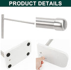 Hand Towel Holder, L-Shape Hand Towel Stand with Marble Base, Stainless Steel Swivel Hand Towel Rack Bar Standing for Bathroom Kitchen Countertop, 1 Arm (Brushed Nickel)