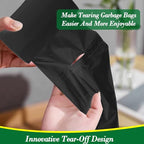 2 Gallon 120pcs Small black Trash Bags(Fit 1.8-2 Gal) Plastic black Garbage Bags,Bathroom Trash Can Bin Liners,Waste Basket Liner,Fit 6-8 Liter, 1.8 Gallon,2 Gallon (2-Black120)