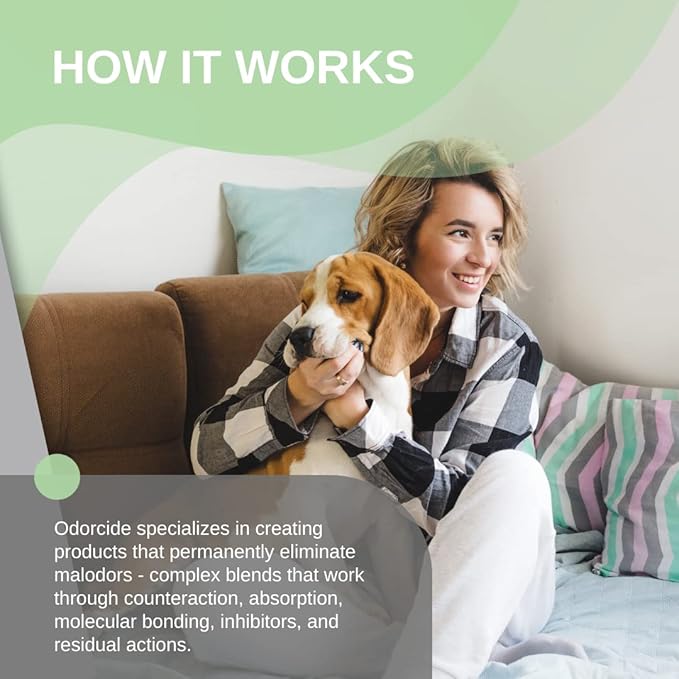 Odorcide Fresh Scent Odor Eliminator Concentrate – Odor Eliminator for Strong Odor on Carpet, Hardwood, & More – Smoke, Sweat, & Pet Odor Eliminator for Home w/Non-Enzymatic Formula, 1 Gallon