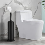 Black Toilet Brush and Holder Set, Stainless Steel Toilet Brush for Bathroom,Heavy Duty Black Toilet Bowl Brush and Holder,Deep Cleaning Modern Toilet Cleaner Brush -Space Saving, Covered Brush